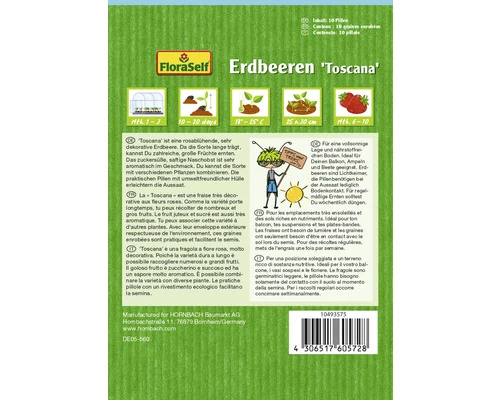 Erdbeersamen FloraSelf Floralie-Gärtnern Mit Kids 'Toscana' Saatpillen 4 Erdbeersamen FloraSelf Floralie-Gärtnern Mit Kids 'Toscana' Saatpillen – Bild 2