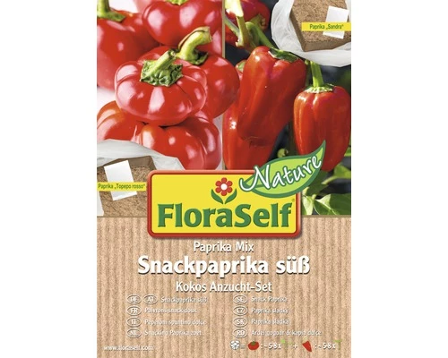 Kokos Anzucht-Set Snackpaprika Süß FloraSelf Nature 3 Kokos Anzucht-Set Snackpaprika Süß FloraSelf Nature