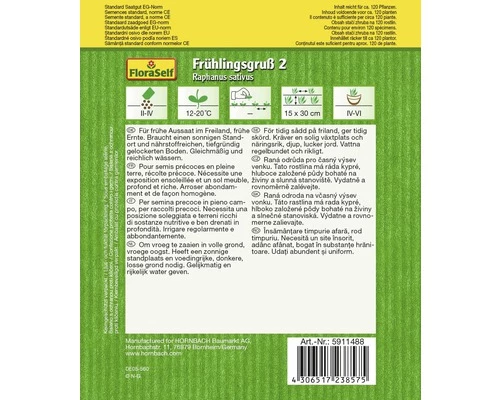 Rettich 'Frühlingsgruß' FloraSelf Samenfestes Saatgut Gemüsesamen 4 Rettich 'Frühlingsgruß' FloraSelf Samenfestes Saatgut Gemüsesamen – Bild 2