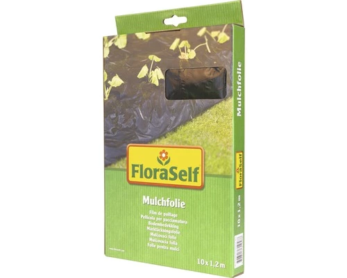 Mulchfolie FloraSelf 10x1,2 M Schwarz 3 Mulchfolie FloraSelf 10x1,2 M Schwarz