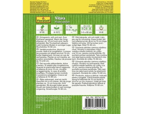 Markerbse 'Vitara' FloraSelf Samenfestes Saatgut Gemüsesamen 4 Markerbse 'Vitara' FloraSelf Samenfestes Saatgut Gemüsesamen – Bild 2